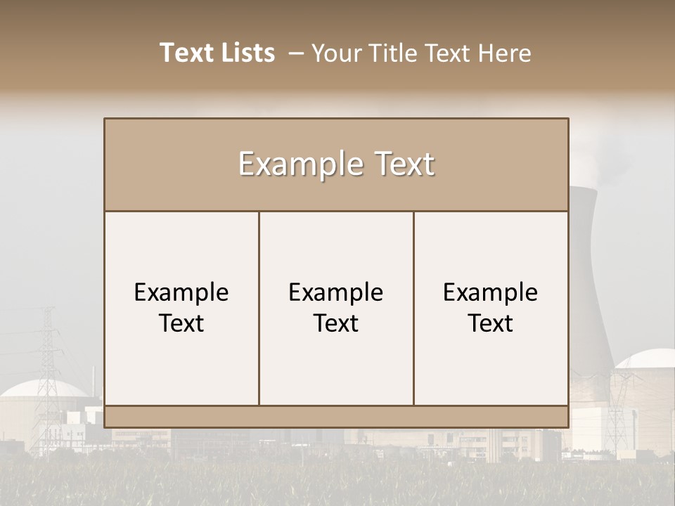 Uranium Electricity Power PowerPoint Template