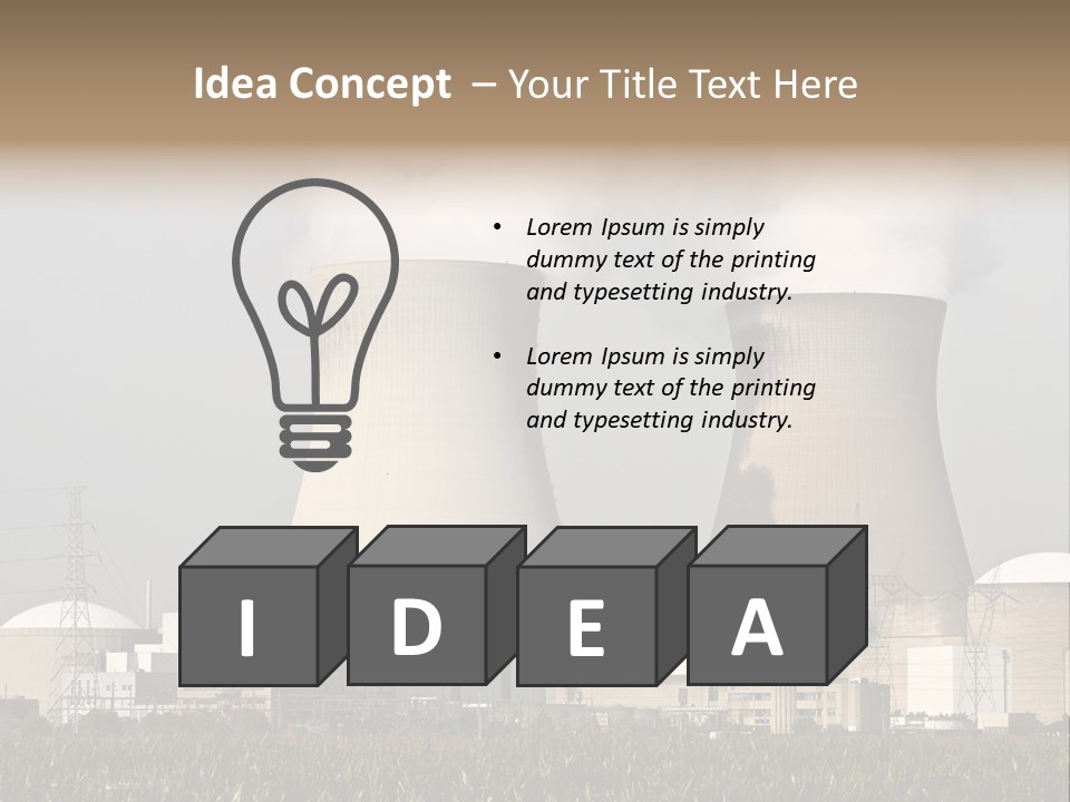 Uranium Electricity Power PowerPoint Template