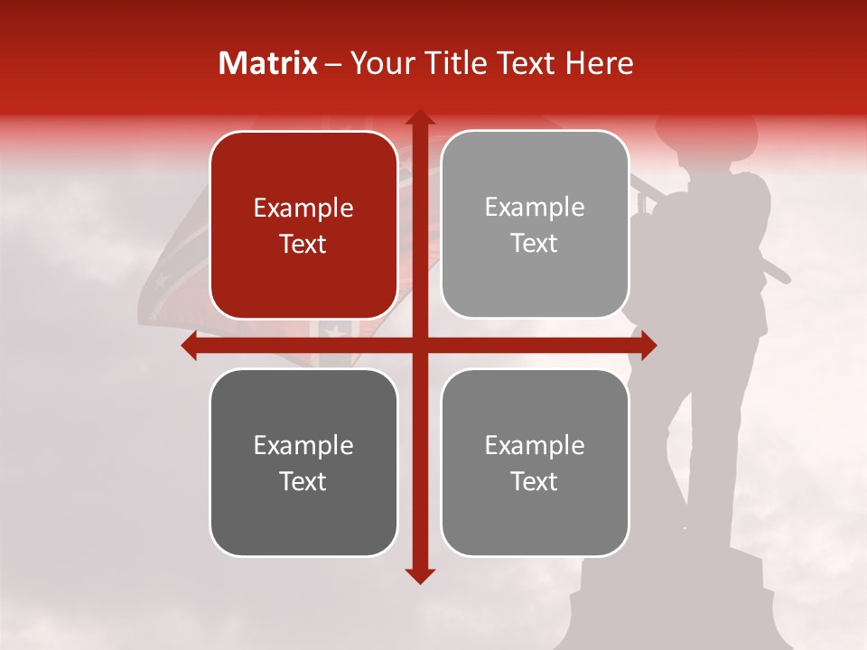 Day Silhouette Confederate Flag PowerPoint Template