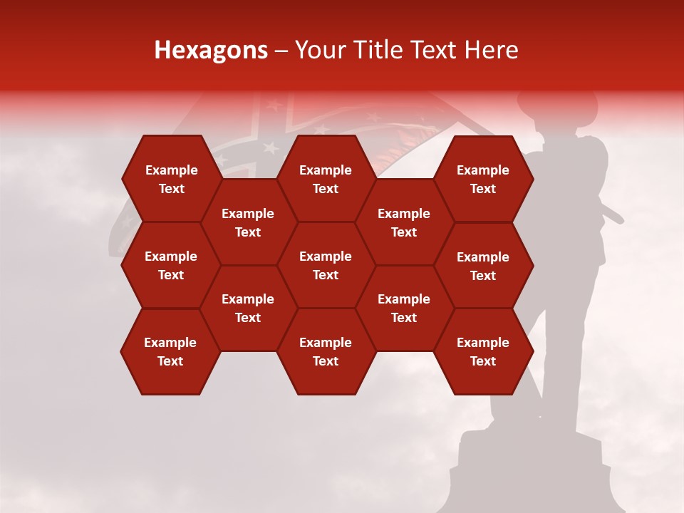 Day Silhouette Confederate Flag PowerPoint Template