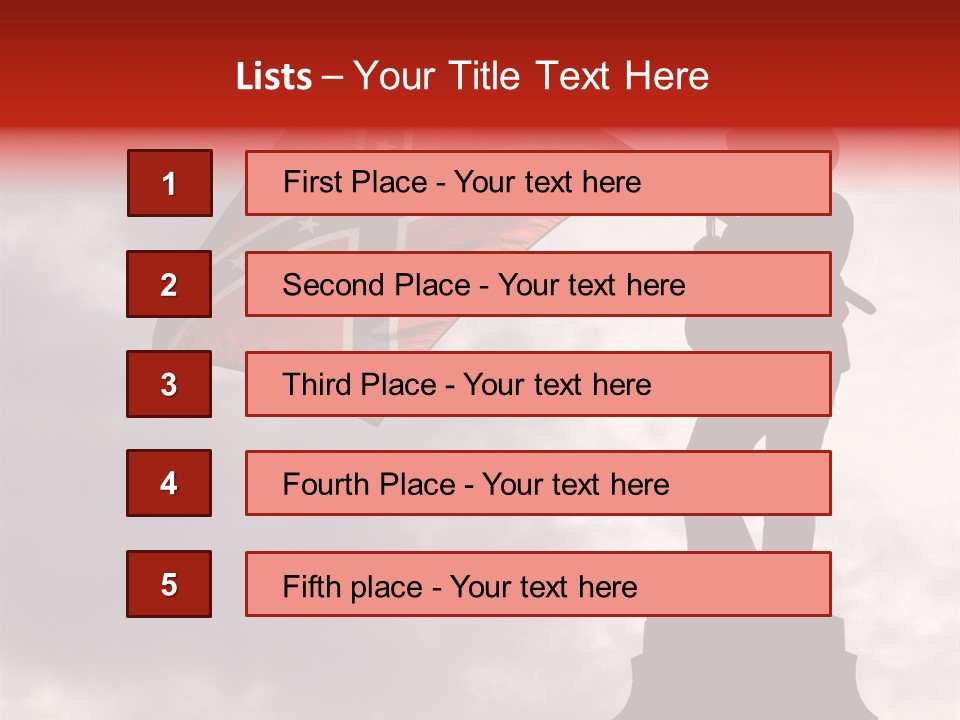 Day Silhouette Confederate Flag PowerPoint Template