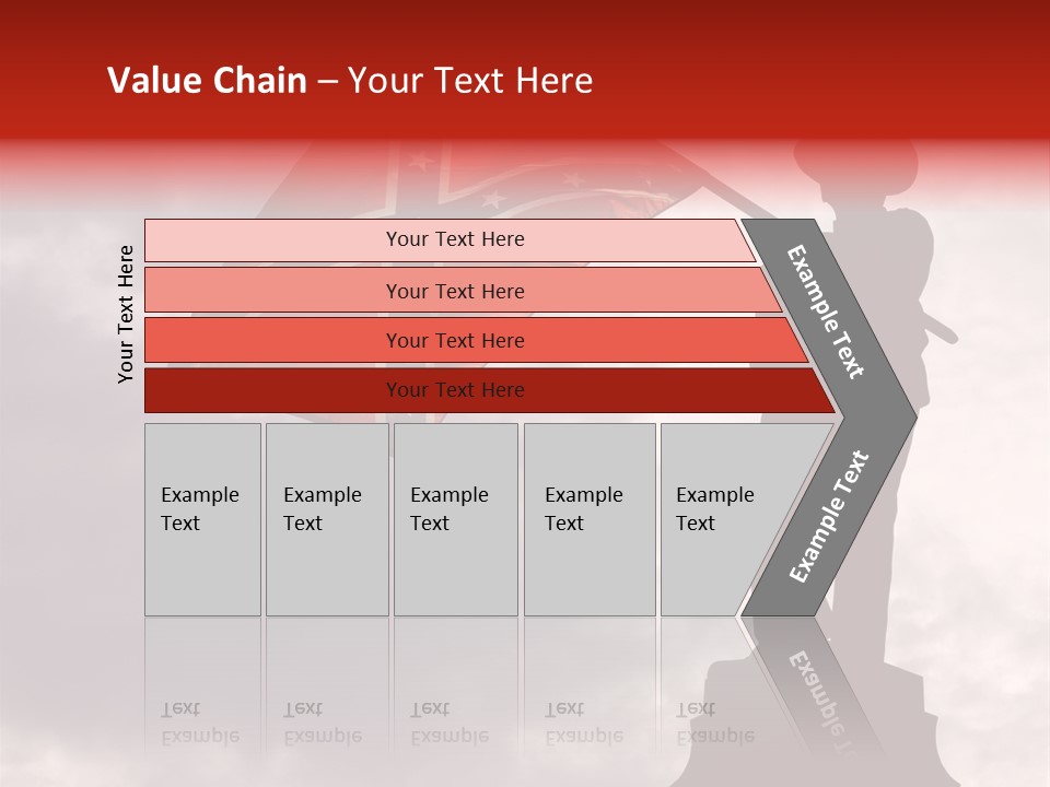 Day Silhouette Confederate Flag PowerPoint Template