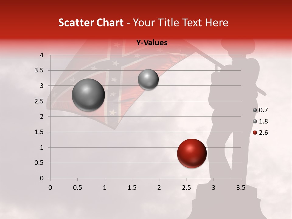 Day Silhouette Confederate Flag PowerPoint Template