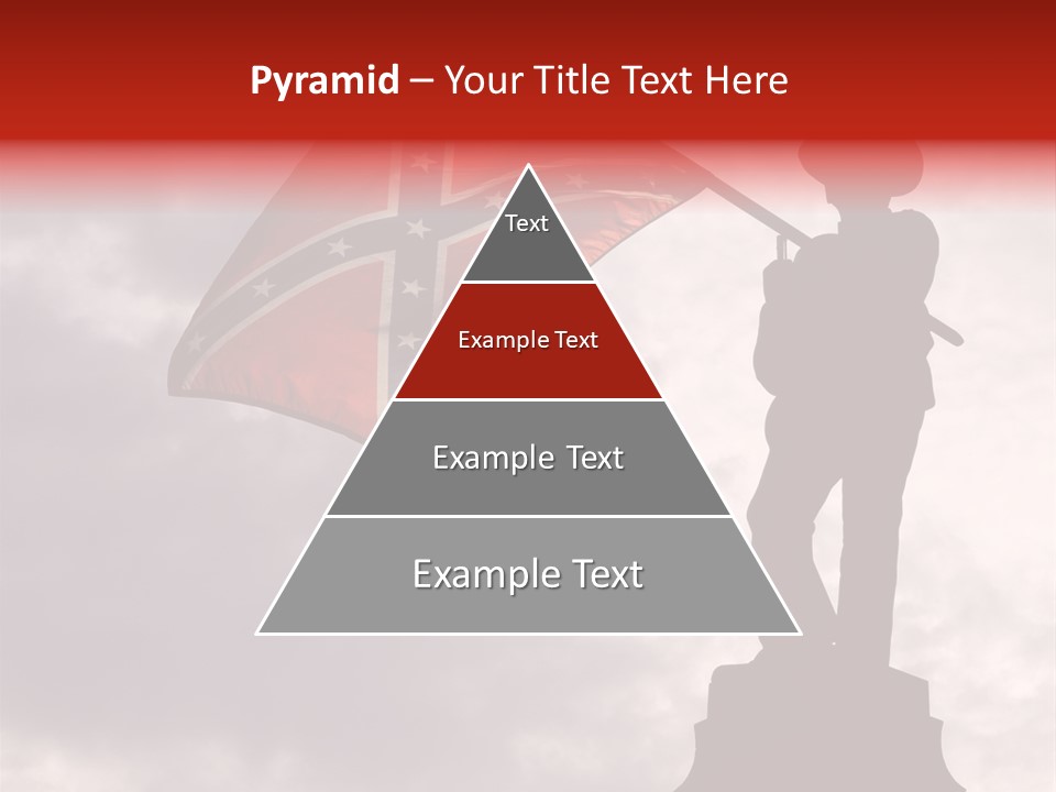 Day Silhouette Confederate Flag PowerPoint Template