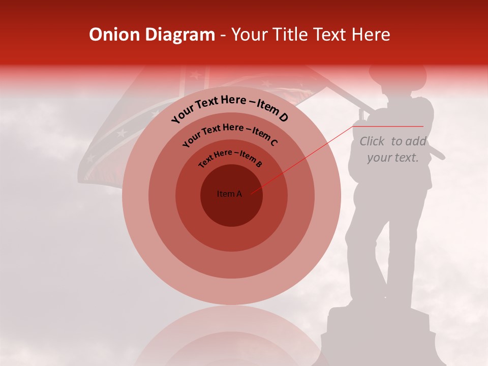 Day Silhouette Confederate Flag PowerPoint Template