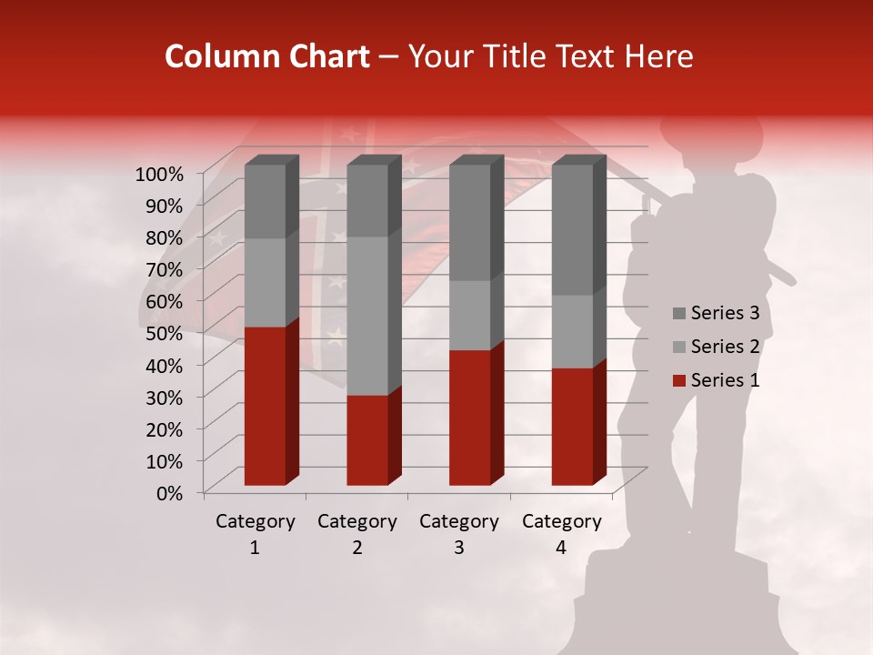 Day Silhouette Confederate Flag PowerPoint Template