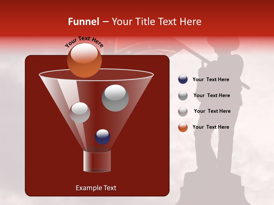 Day Silhouette Confederate Flag PowerPoint Template