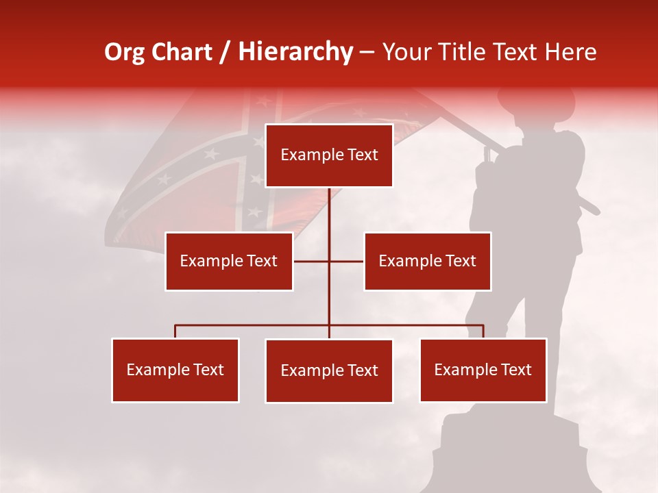 Day Silhouette Confederate Flag PowerPoint Template