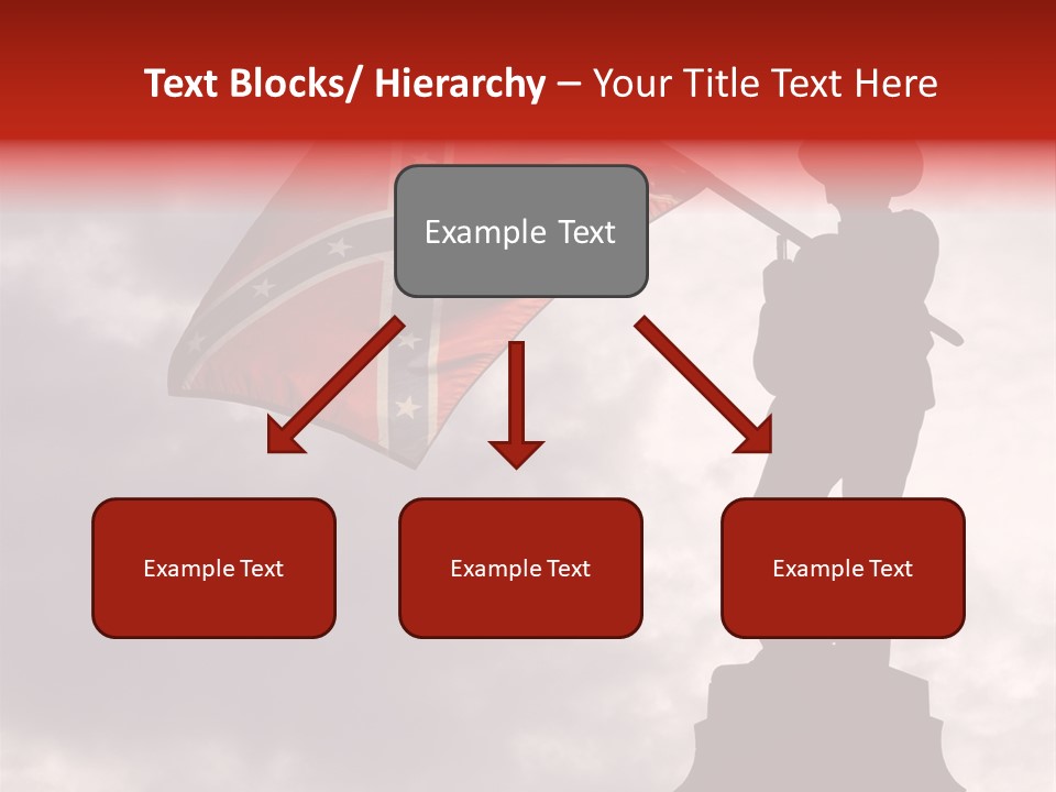 Day Silhouette Confederate Flag PowerPoint Template