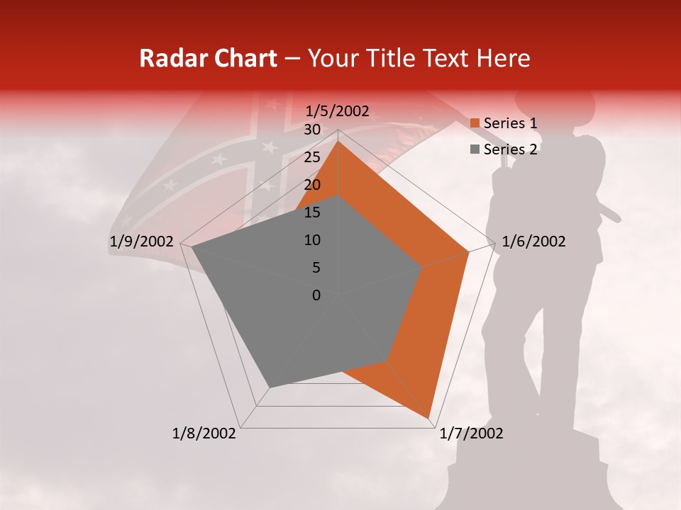 Day Silhouette Confederate Flag PowerPoint Template