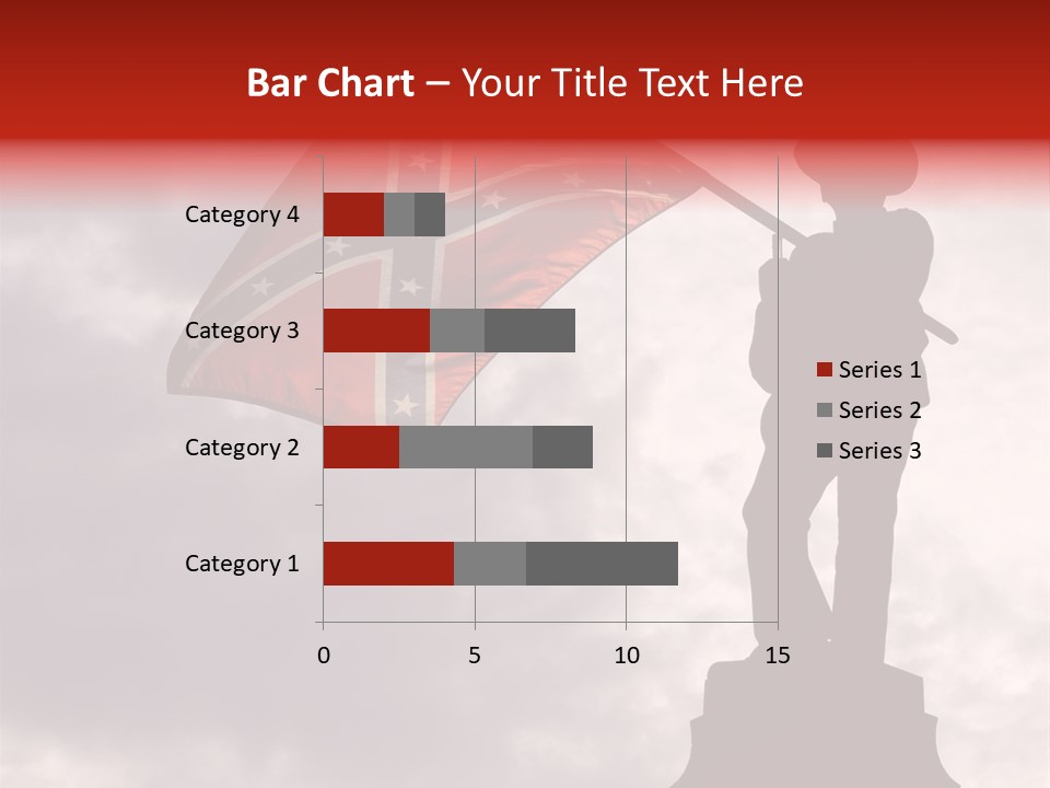 Day Silhouette Confederate Flag PowerPoint Template