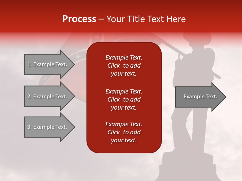 Day Silhouette Confederate Flag PowerPoint Template