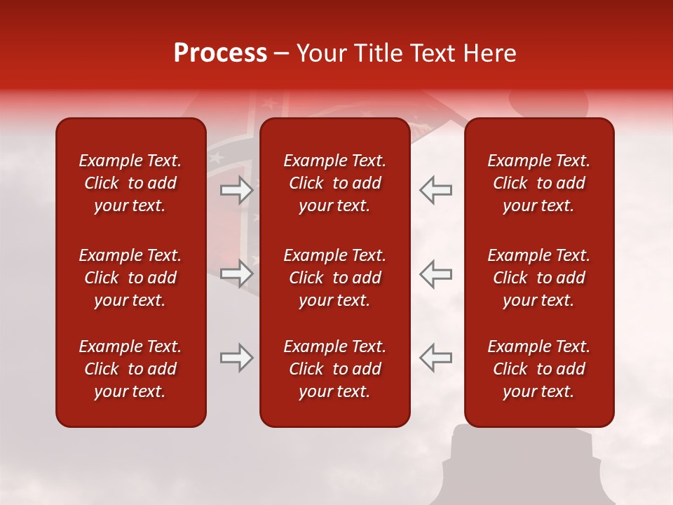Day Silhouette Confederate Flag PowerPoint Template