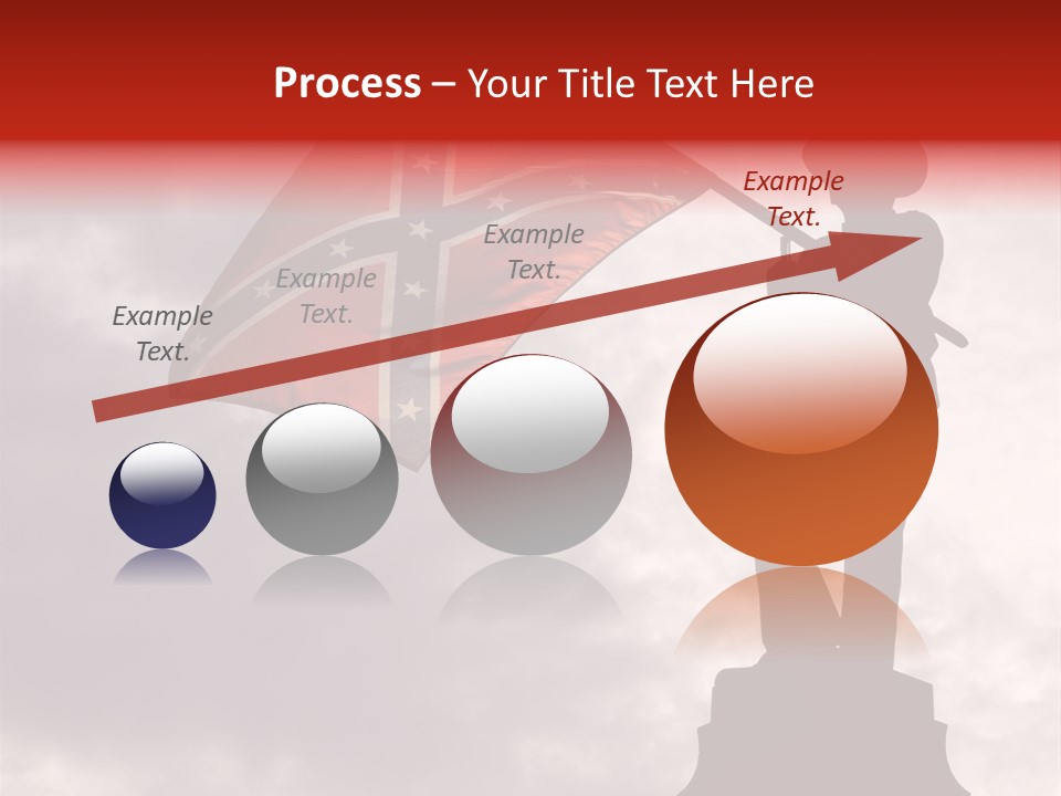 Day Silhouette Confederate Flag PowerPoint Template