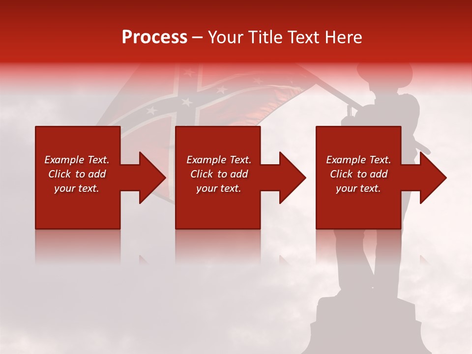 Day Silhouette Confederate Flag PowerPoint Template