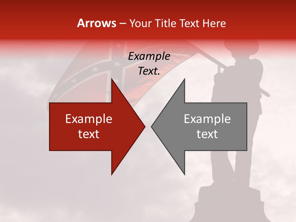 Day Silhouette Confederate Flag PowerPoint Template