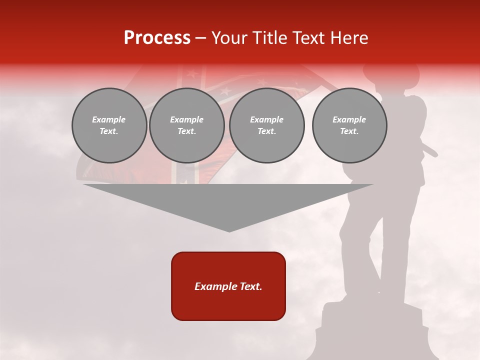 Day Silhouette Confederate Flag PowerPoint Template