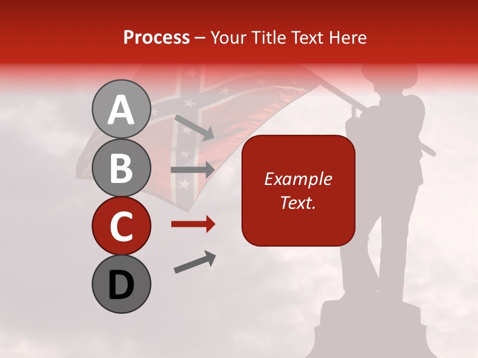 Day Silhouette Confederate Flag PowerPoint Template