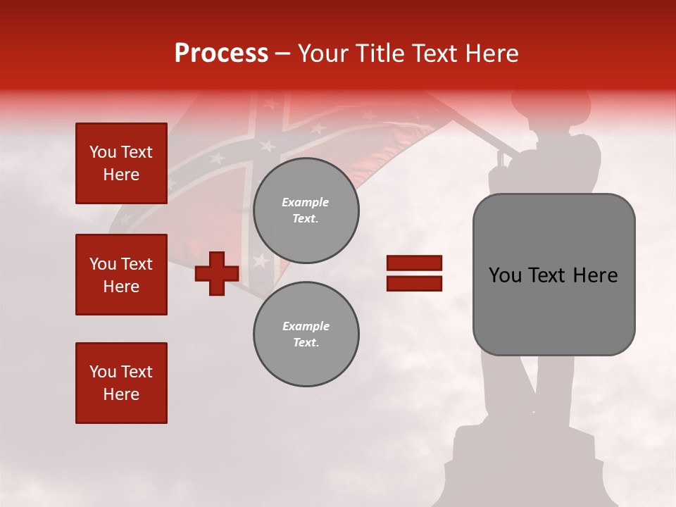 Day Silhouette Confederate Flag PowerPoint Template