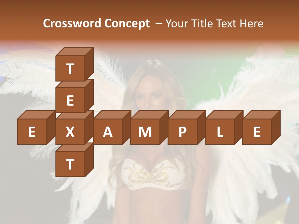 Victoria's Secret Fashion Show Accessories Anja Rubik PowerPoint Template