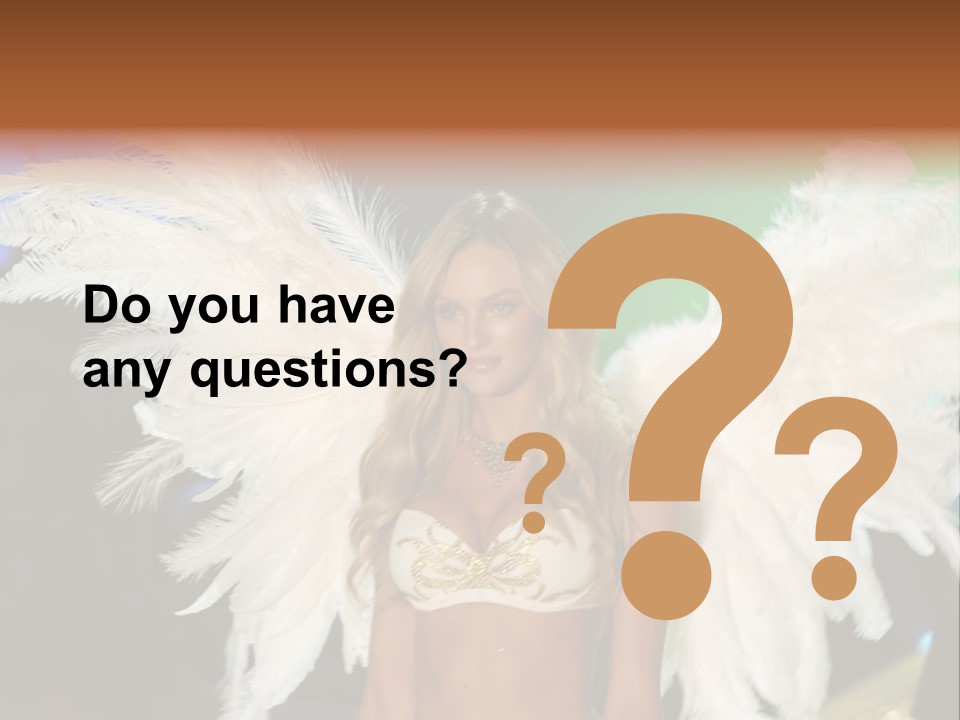 Victoria's Secret Fashion Show Accessories Anja Rubik PowerPoint Template