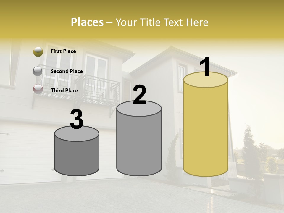 White Structure Entrance PowerPoint Template