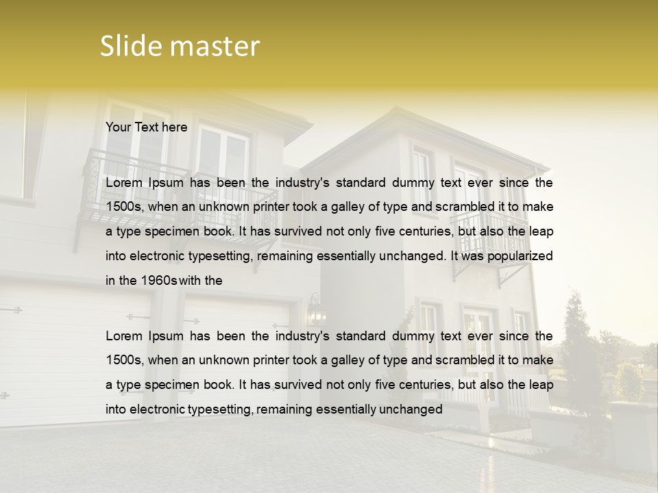 White Structure Entrance PowerPoint Template