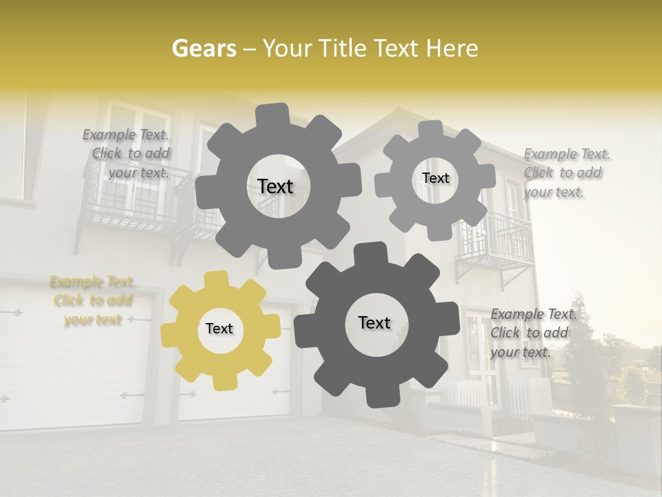 White Structure Entrance PowerPoint Template