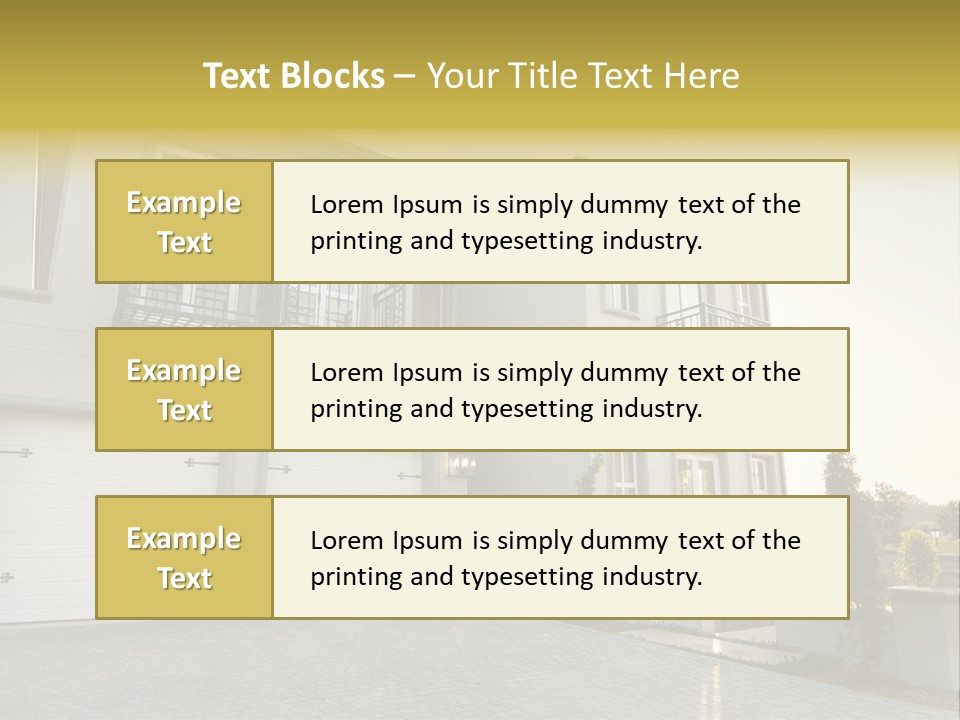 White Structure Entrance PowerPoint Template