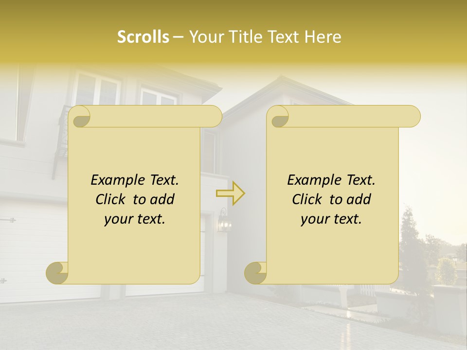 White Structure Entrance PowerPoint Template