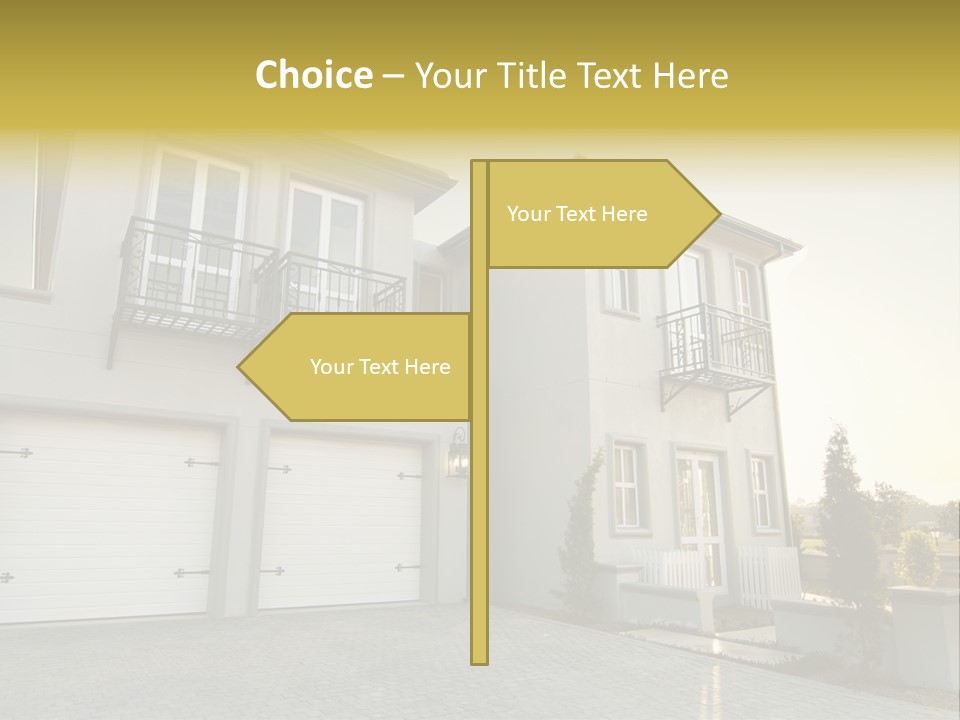 White Structure Entrance PowerPoint Template