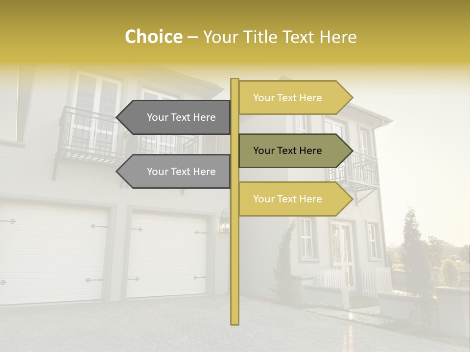 White Structure Entrance PowerPoint Template