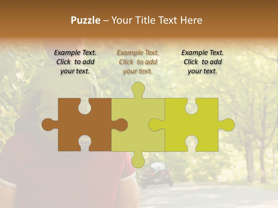 People Backs Little Boy PowerPoint Template