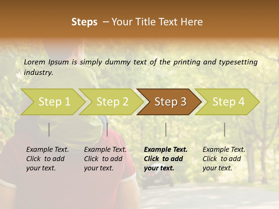 People Backs Little Boy PowerPoint Template