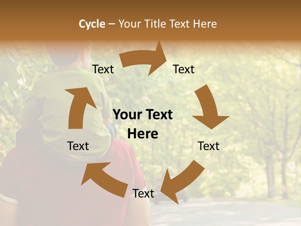 People Backs Little Boy PowerPoint Template