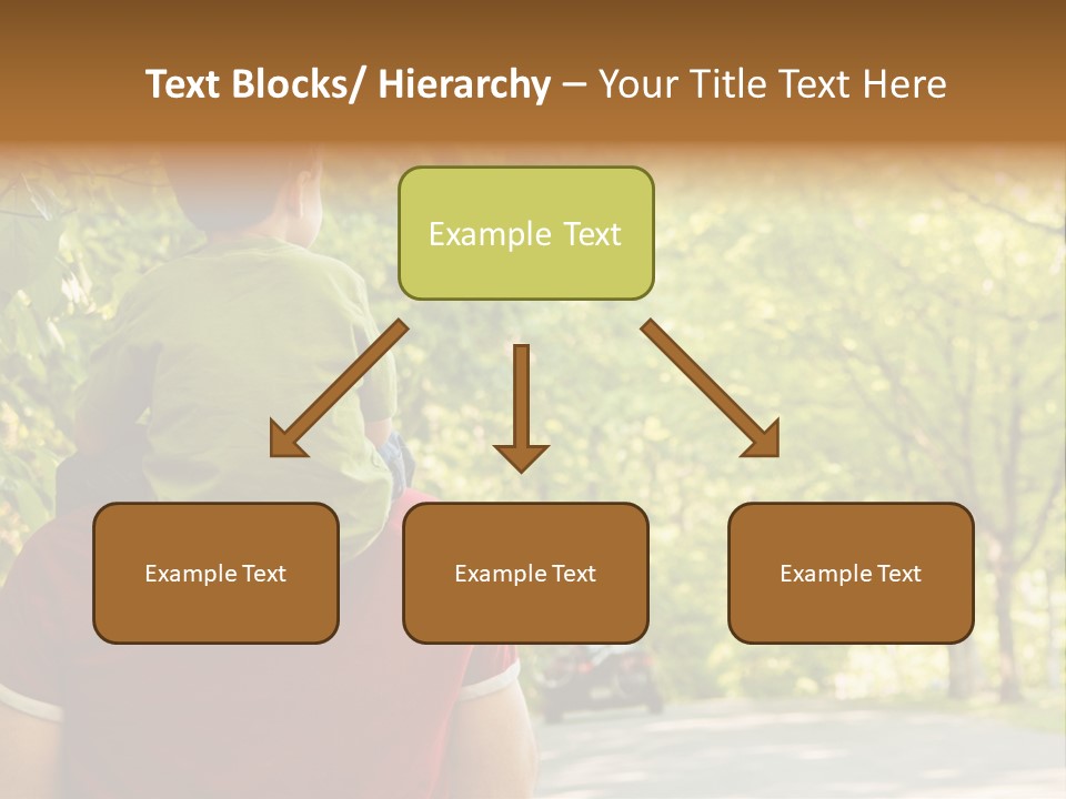 People Backs Little Boy PowerPoint Template