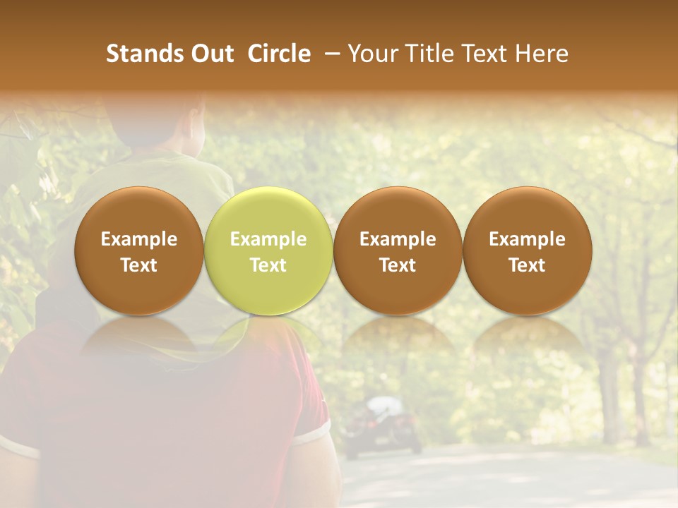 People Backs Little Boy PowerPoint Template