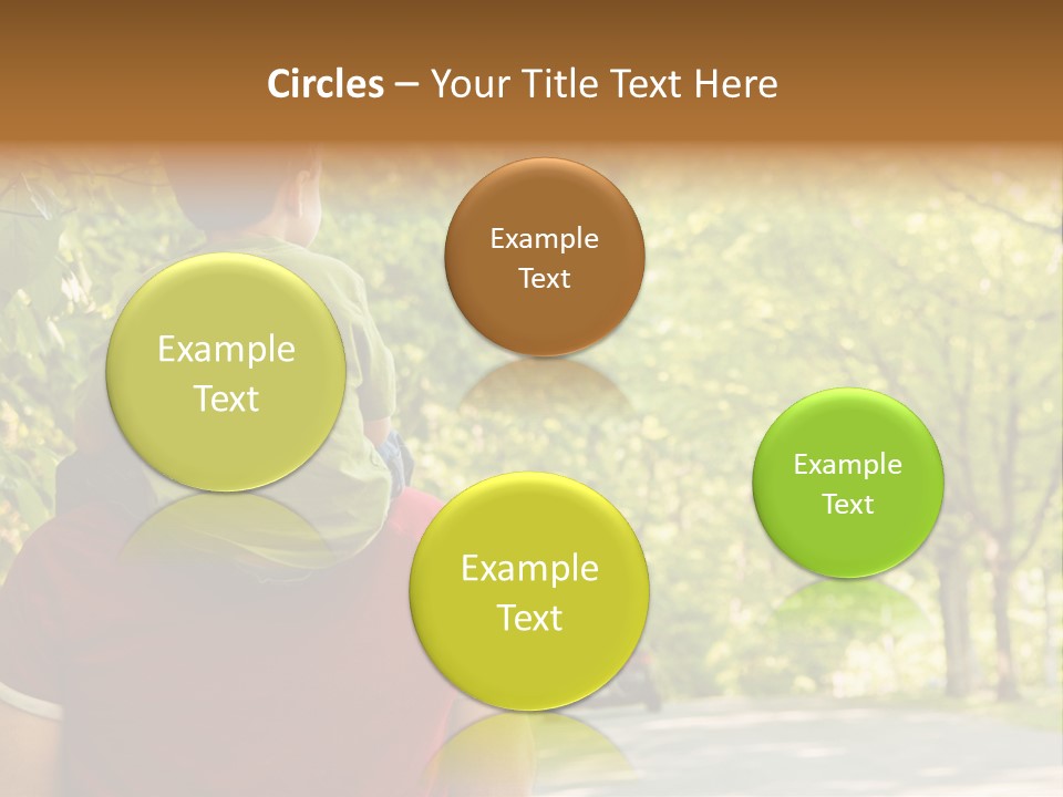 People Backs Little Boy PowerPoint Template