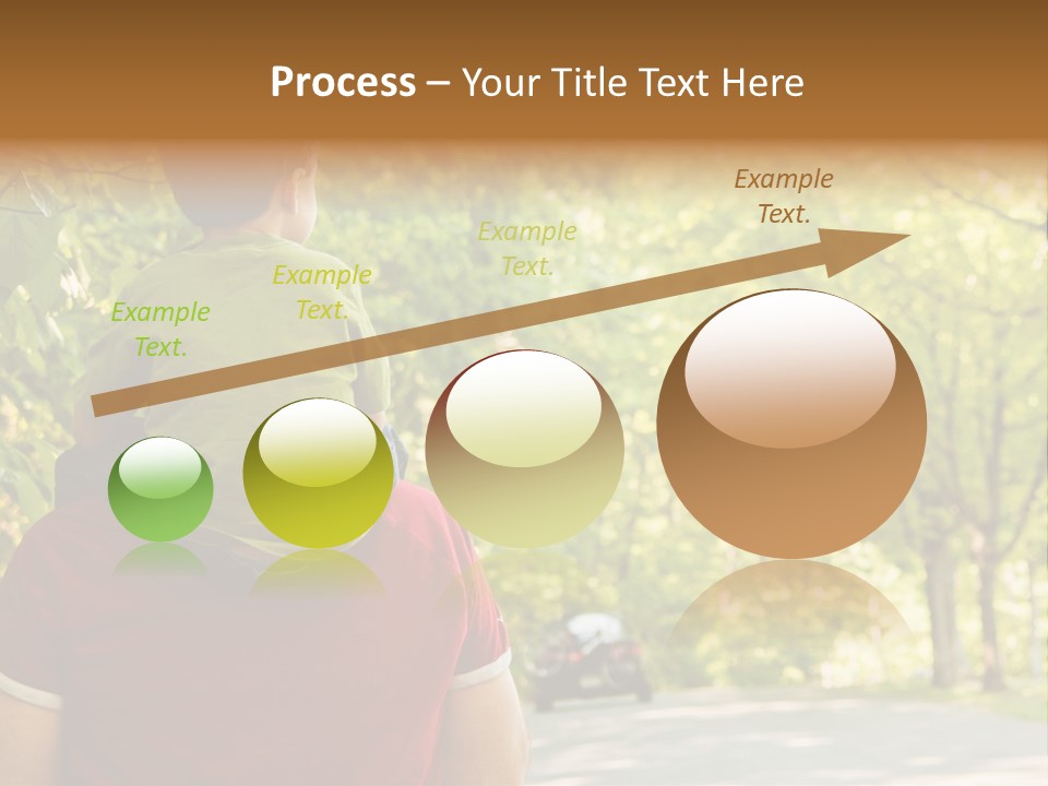 People Backs Little Boy PowerPoint Template