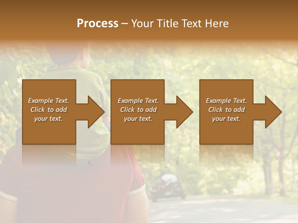 People Backs Little Boy PowerPoint Template