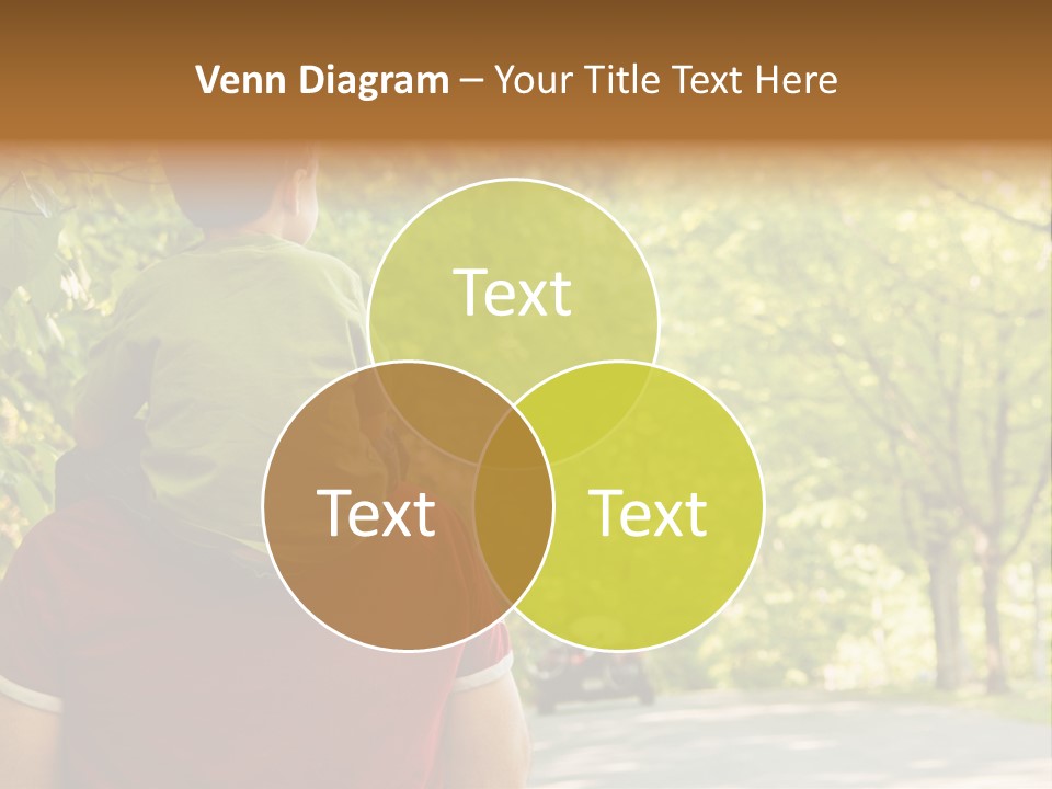 People Backs Little Boy PowerPoint Template