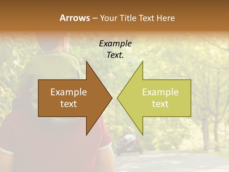 People Backs Little Boy PowerPoint Template