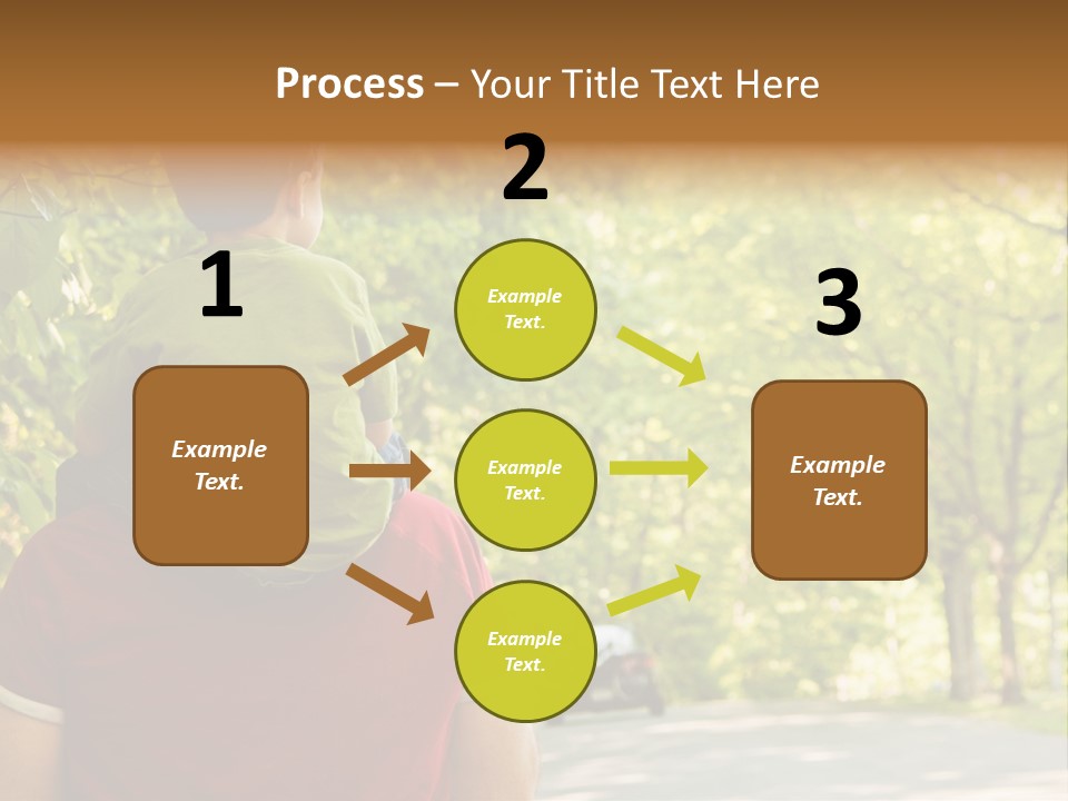 People Backs Little Boy PowerPoint Template