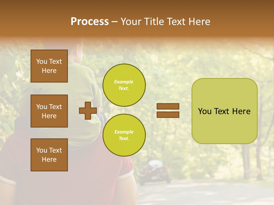 People Backs Little Boy PowerPoint Template