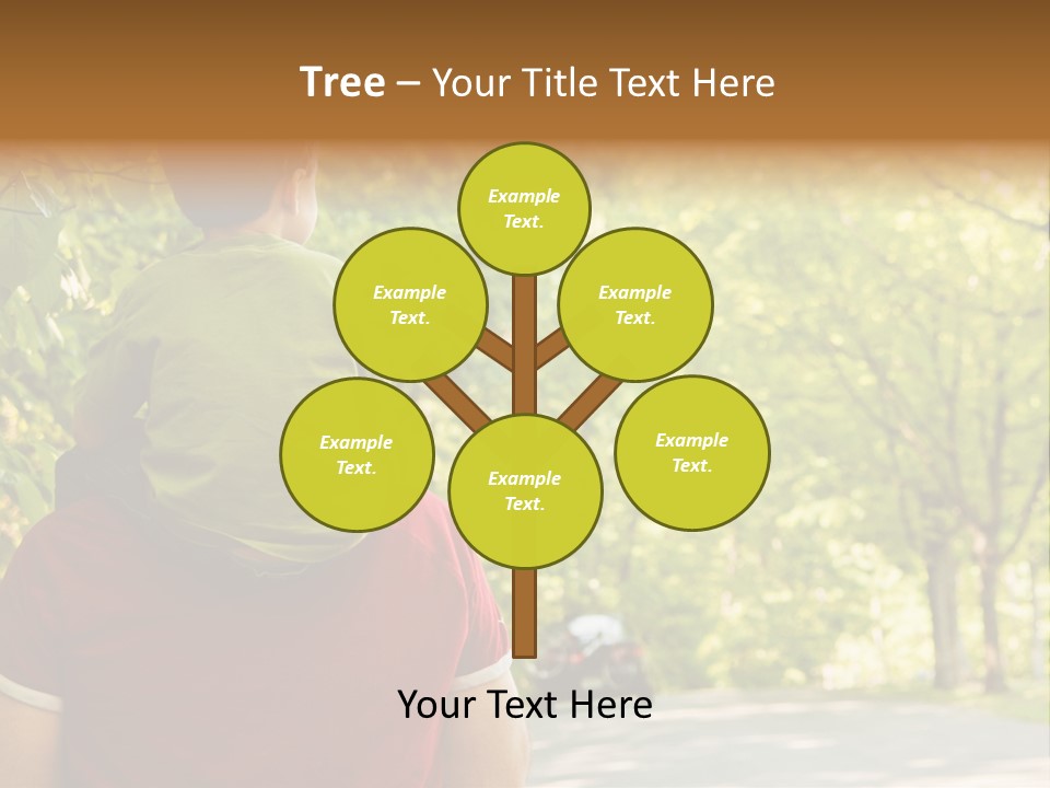 People Backs Little Boy PowerPoint Template