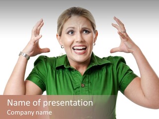 Angry Pretty White PowerPoint Template