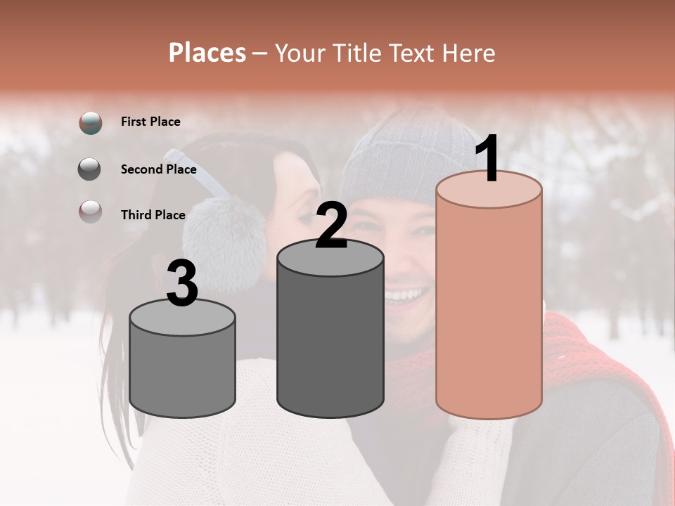 Happy Heart Snow PowerPoint Template