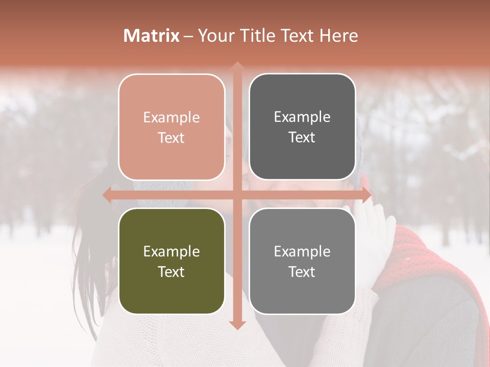 Happy Heart Snow PowerPoint Template