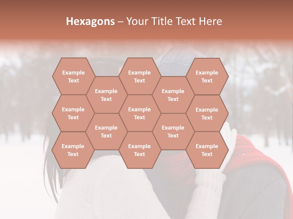 Happy Heart Snow PowerPoint Template