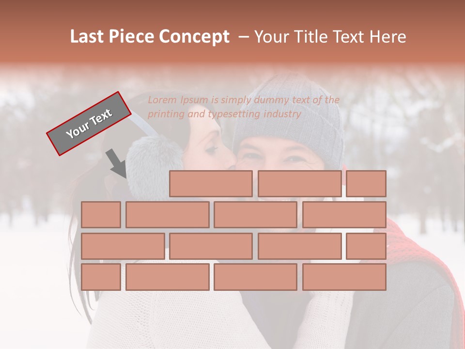 Happy Heart Snow PowerPoint Template